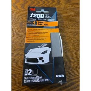 3M 03090 Ultra Fine Grit Sanding Sponge 1200 Grit, 2-Pack